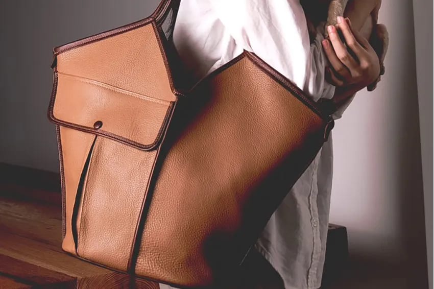 Leather Satchel Hardware Detail