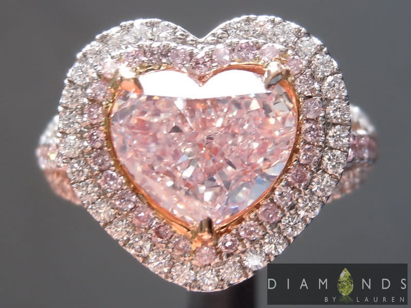 1.55ct Pink Heart Shape Diamond Ring