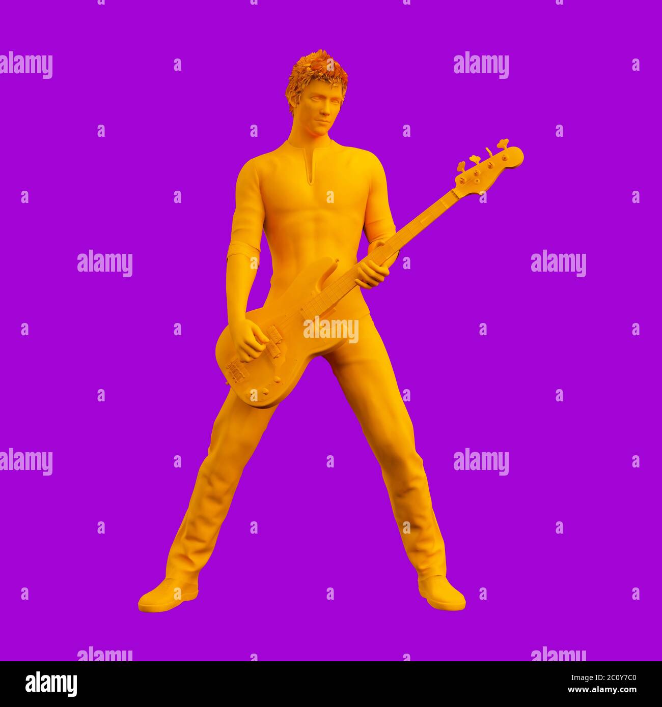 Bass Player Musician Playing in Concert Concept Stock Photo - Alamy