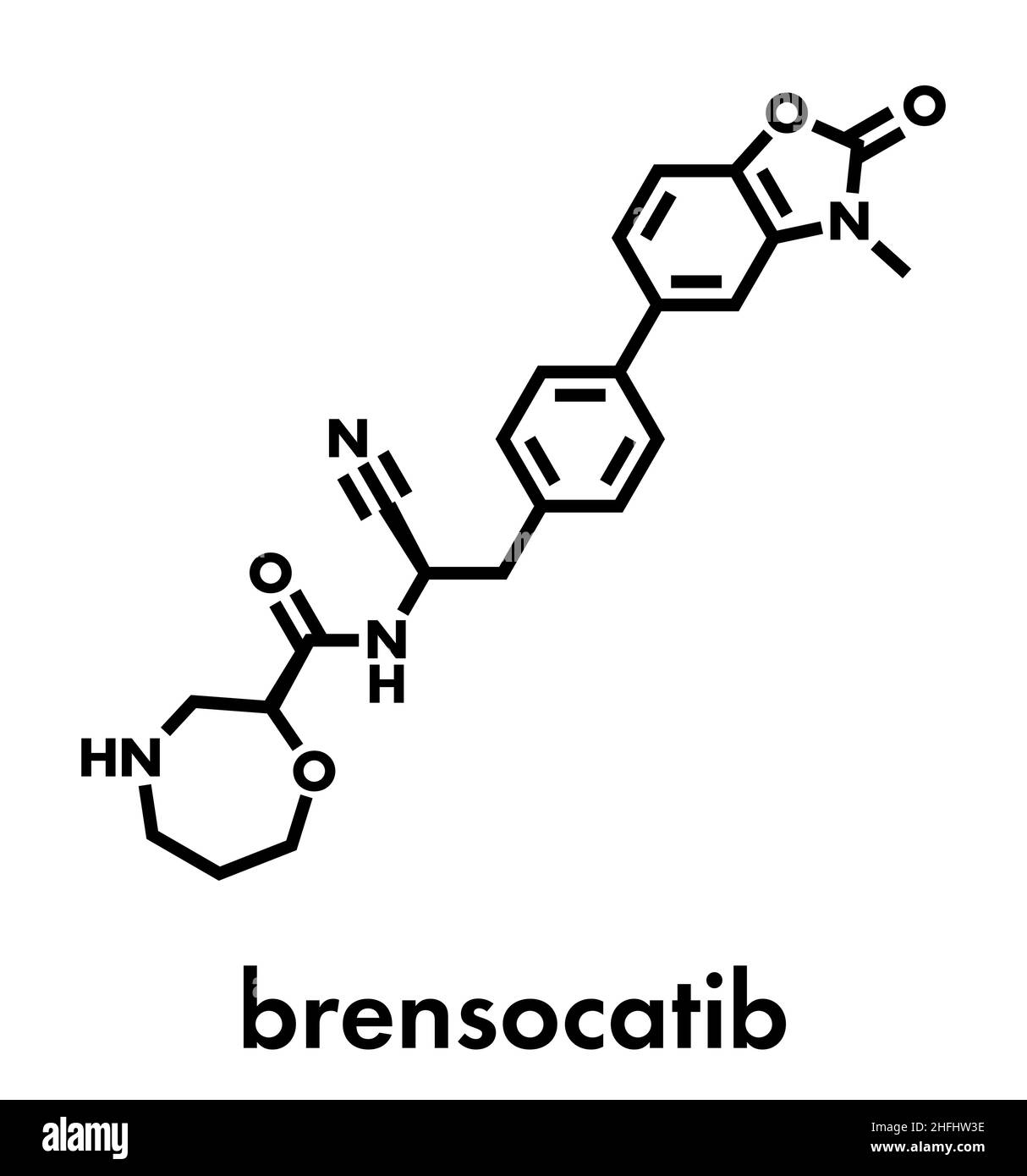 Brensocatib drug molecule. Skeletal formula Stock Vector Image & Art ...