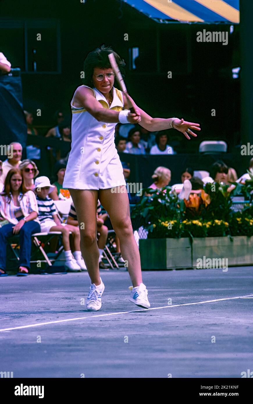 Billy Jean King at the 1977 US Open Tennis Stock Photo - Alamy