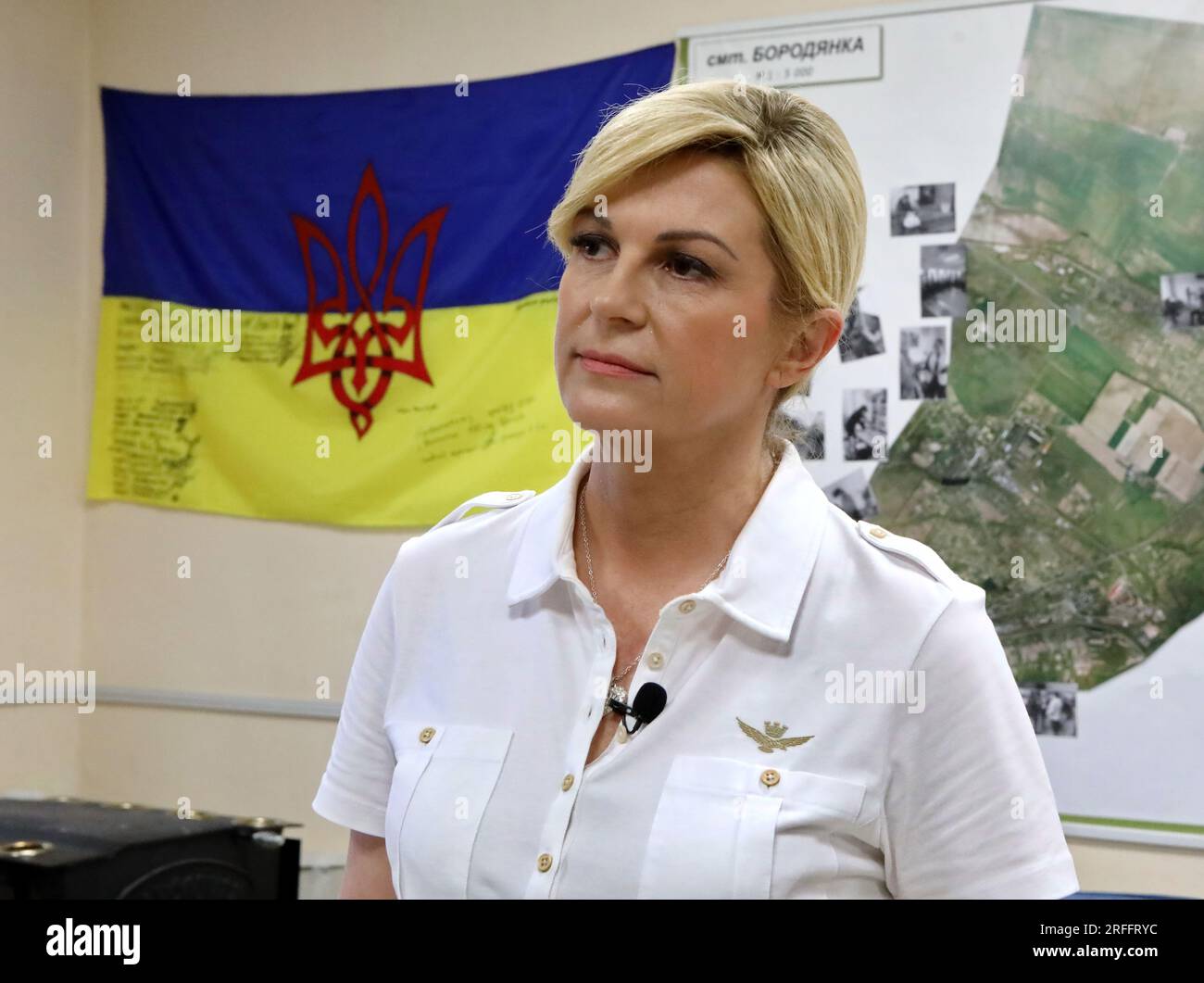 BORODIANKA, UKRAINE - AUGUST 2, 2023 - President of Croatia (2015 ...