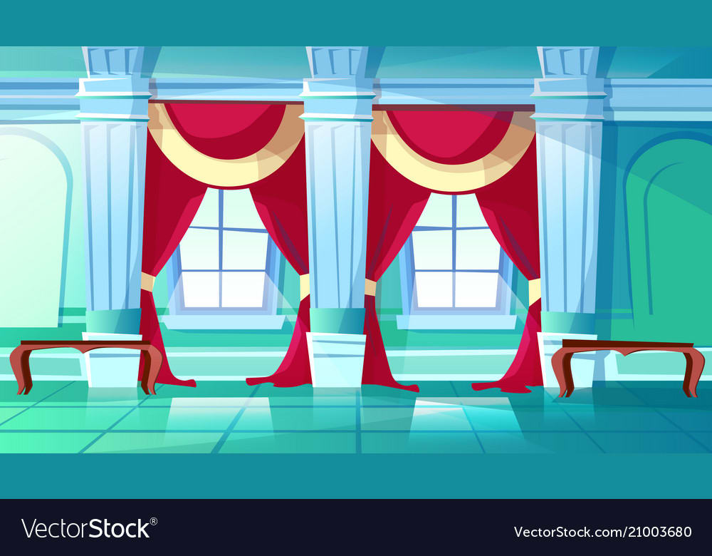 Ballroom or royal palace hall Royalty Free Vector Image