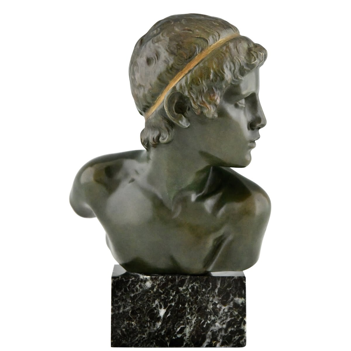 Constant Roux, Art Deco Bust of Young Achilles, 1920s, Bronze for sale ...