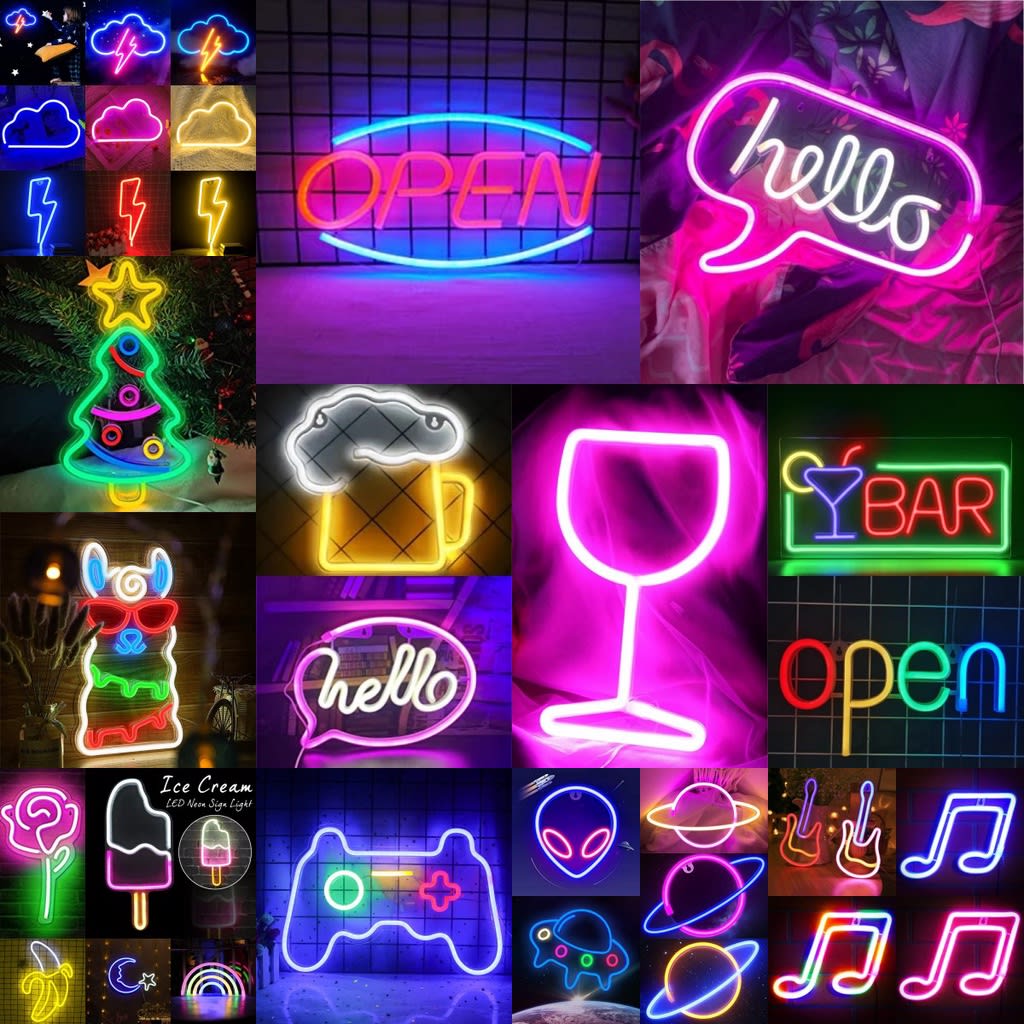 OPEN Sign Light Neon Signs for Wall Decor Decorative LED Neon Lights ...