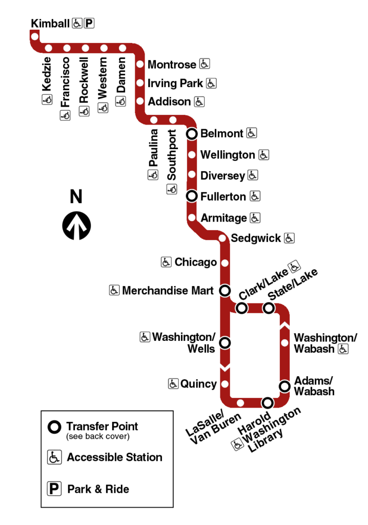 Cta Brown Line Chicago Map