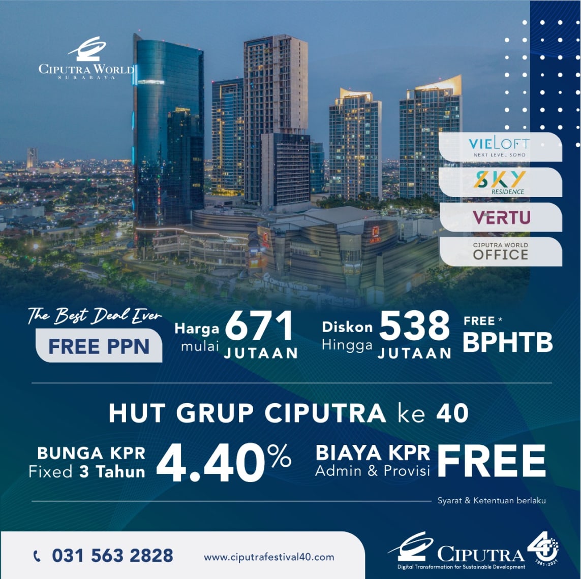 40 Tahun Ciputra Group, berbagai Promo Menarik hadir di Ciputra ...