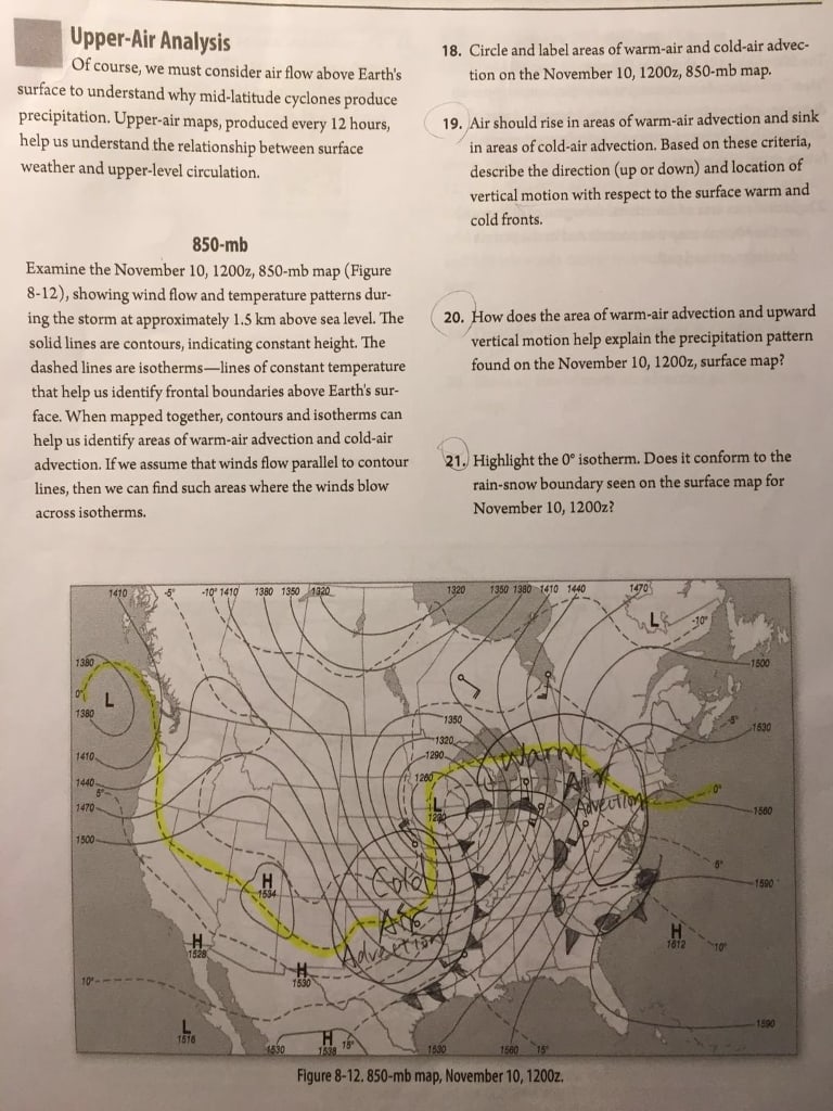 Solved Help with question 19, 20, 21 19. Air should rise in | Chegg.com