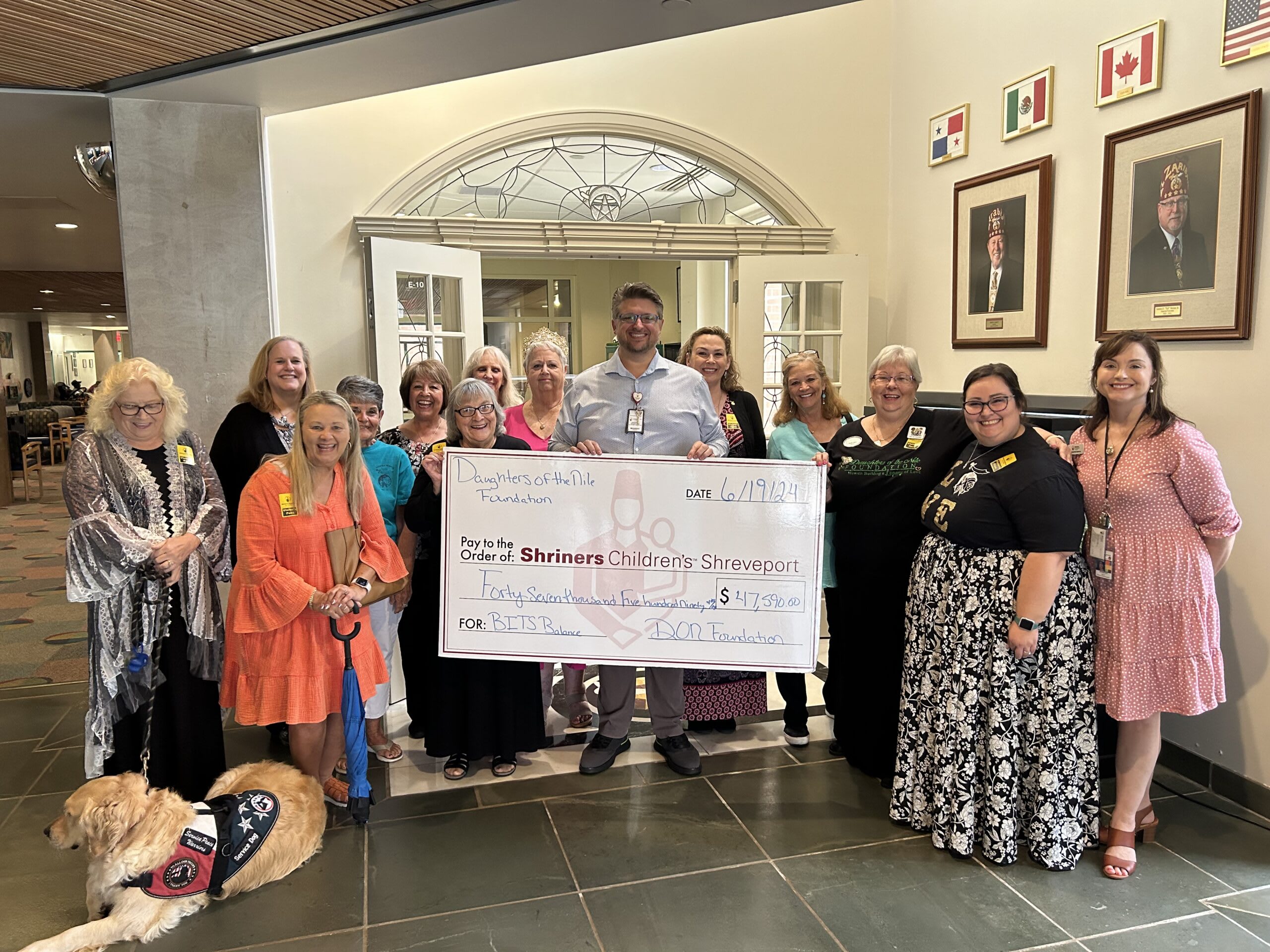 Shriners Children’s Shreveport Check Presentation | Daughters of the ...