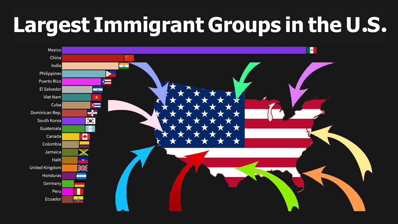 Video immigration trends for USA last 100 years