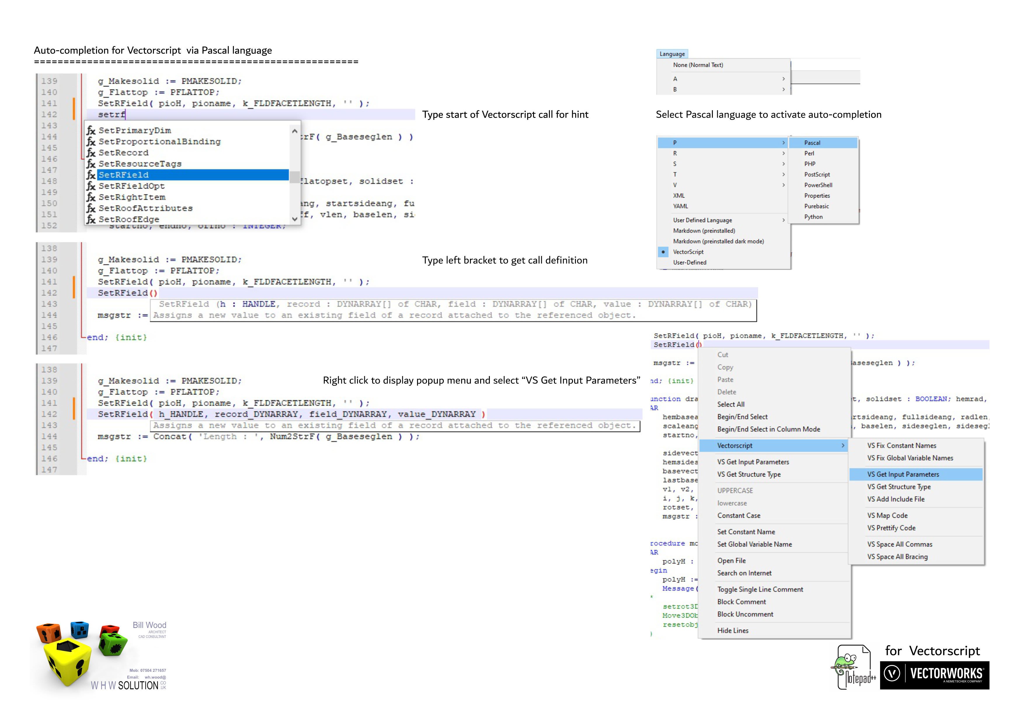 Notepad++ for Vectorscript - Vectorscript - Vectorworks Community Board