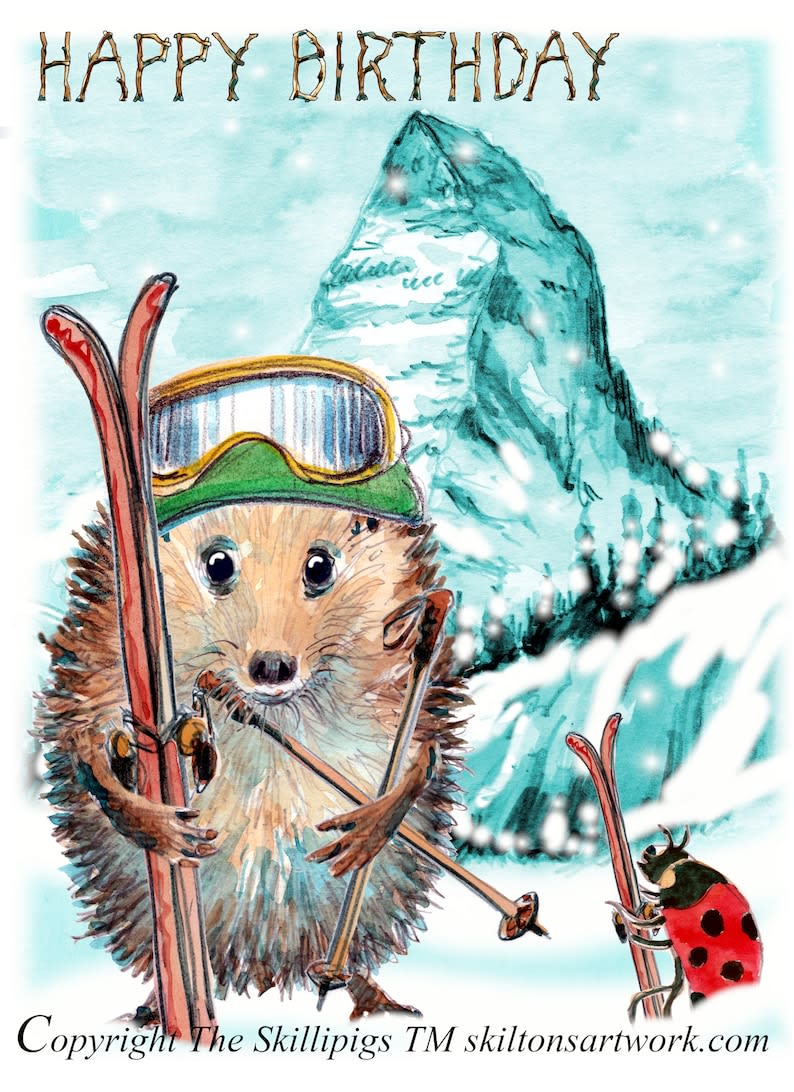 Happy Birthday Skiing Winter Sport Birthday Card. the - Etsy UK