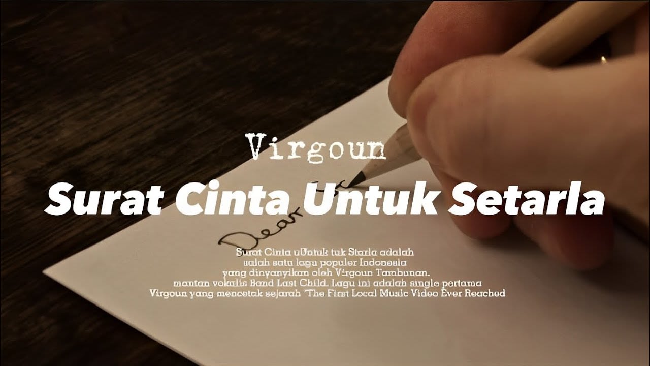 Virgoun - surat Cinta Untuk Setarla (lyrics) - YouTube