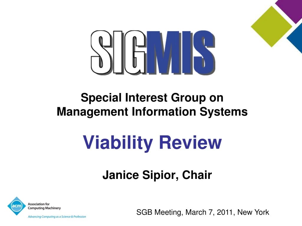 PPT - Special Interest Group on Management Information Systems ...