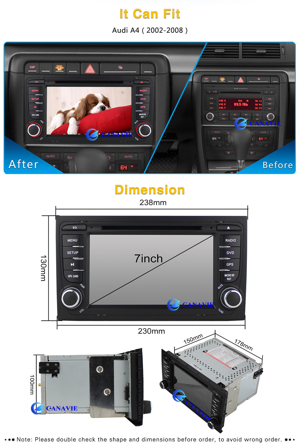 7" Android Autoradio Car Multimedia Stereo GPS Navigation DVD Radio ...