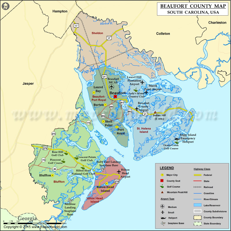 Beaufort County South Carolina Map