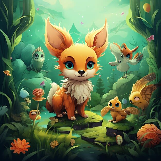 Premium AI Image | Master the Art of Creating Adorable Animal Cartoon ...