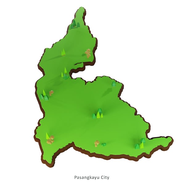 Premium PSD | Map of Pasangkayu City 2