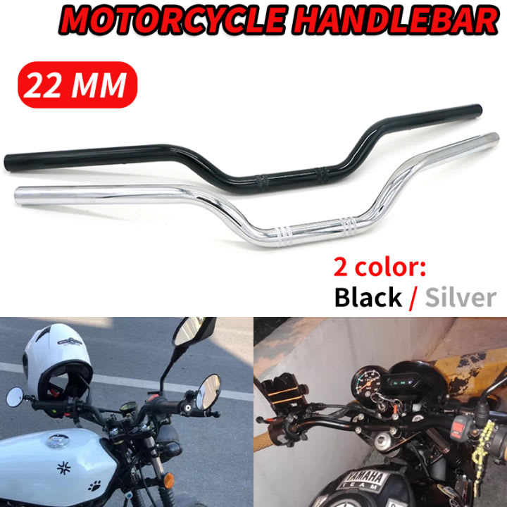 Pinph 22MM Universal Motorcycle Refit Handlebar Retro Black Modified ...