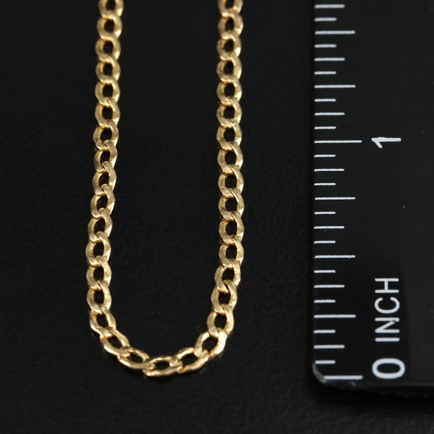 10K Curb Chain Necklace | EBTH