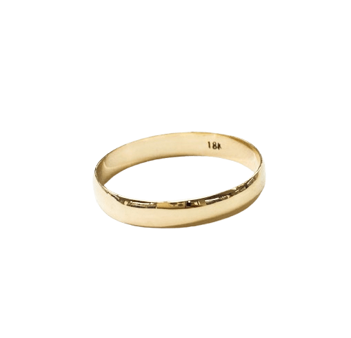 Anillo Compromiso Oro 18k tradicional 4mm – Joyas Danis y Florencia