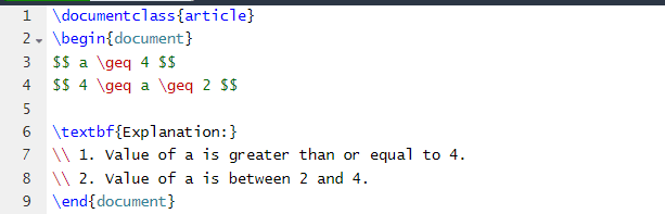 How To Write Greater Than or Equal To Symbol in LaTeX