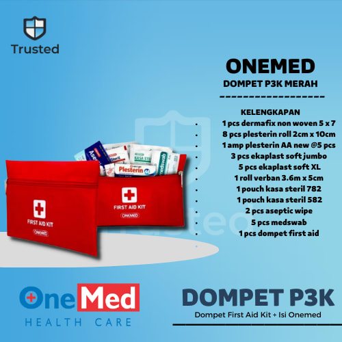 Dompet First Aid Kit + Isi OneMed P3K Set Pertolongan Pertama Luka ...