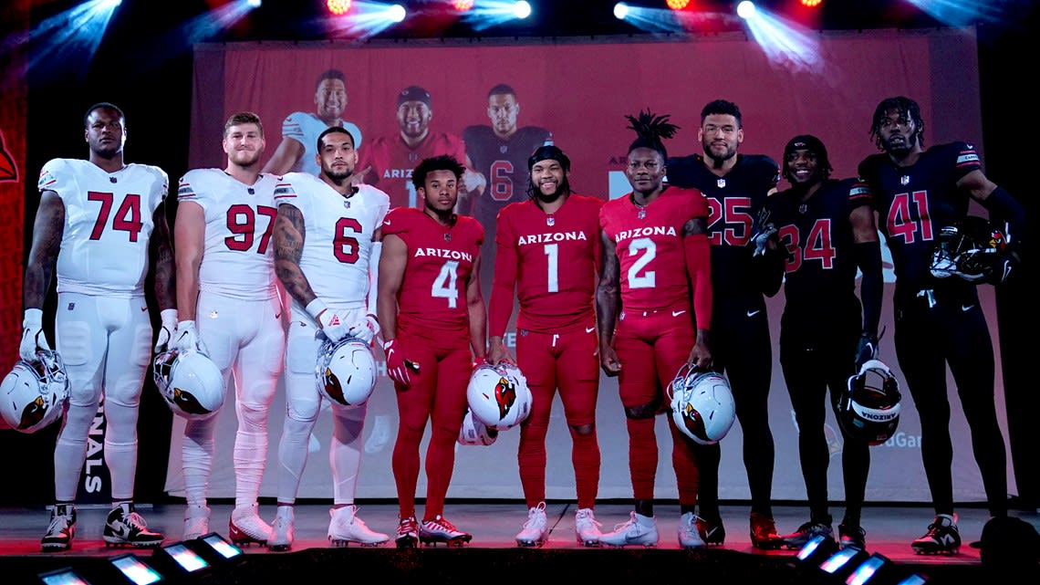 The Arizona Cardinals unveiled new uniforms. Here