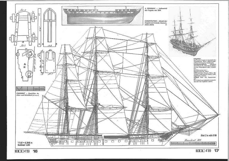 Frigate Uss President 1800 ship model plans Best Ship Models