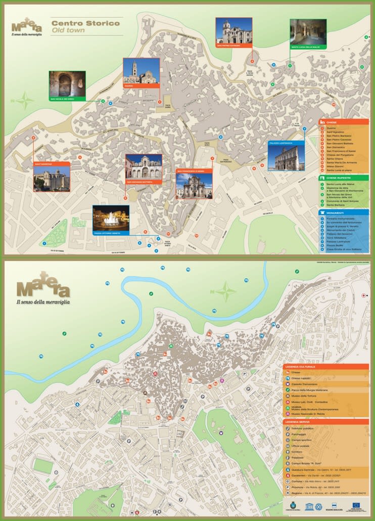 Matera tourist map - Ontheworldmap.com