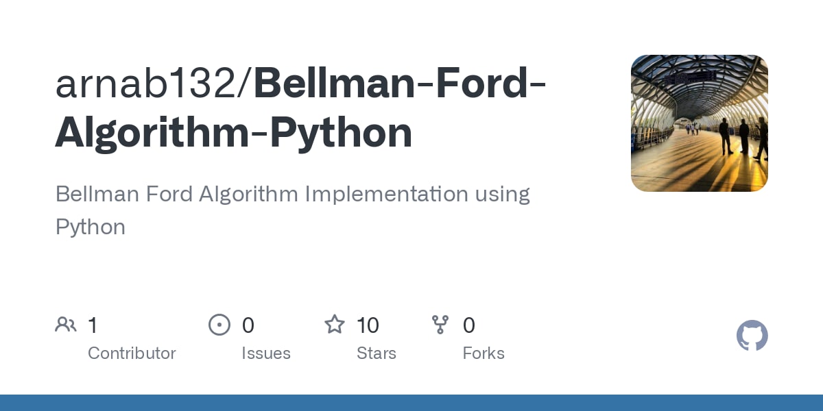 GitHub - arnab132/Bellman-Ford-Algorithm-Python: Bellman Ford Algorithm ...