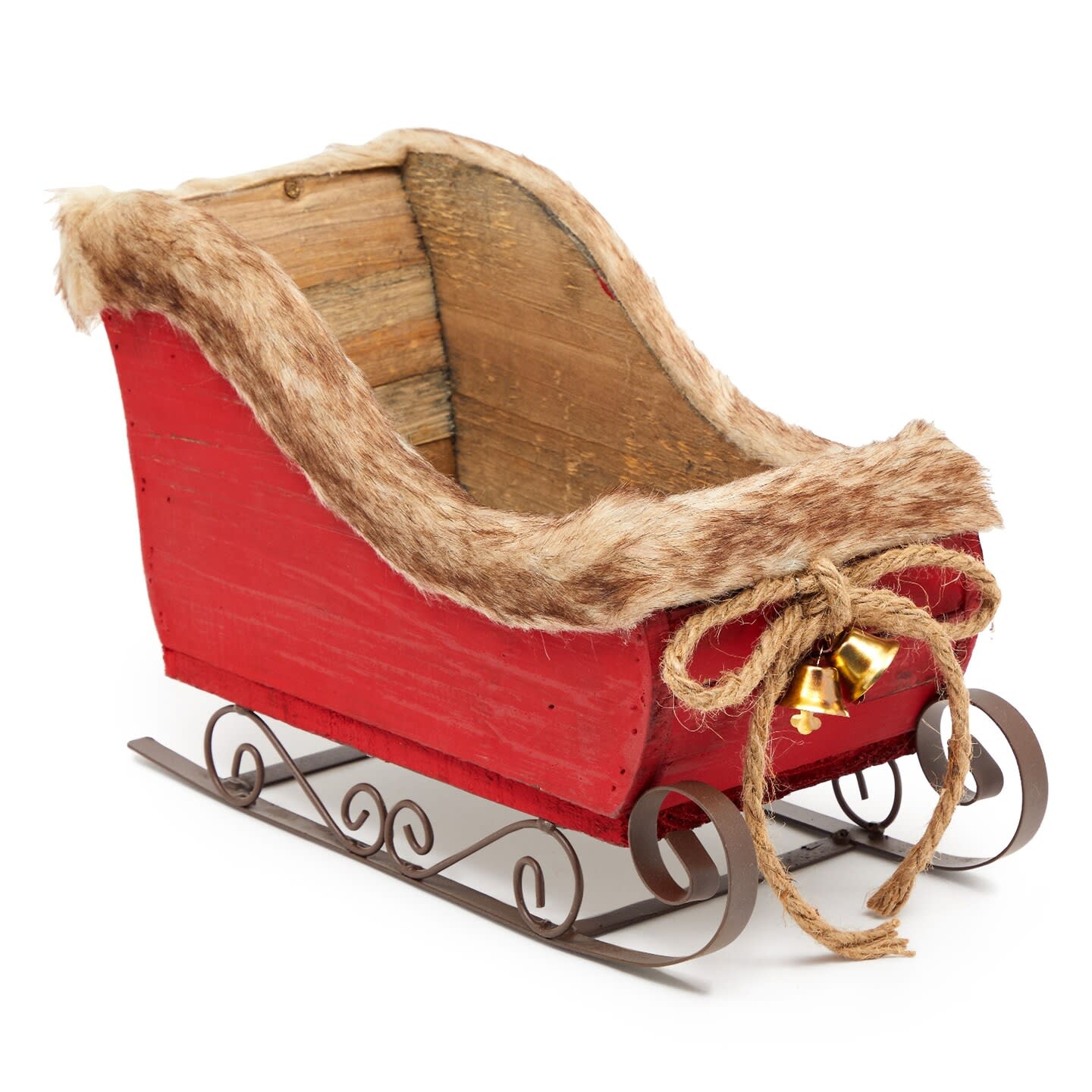 Red Santa Sleigh Christmas Decor for Table Top Holiday Home Decorations ...