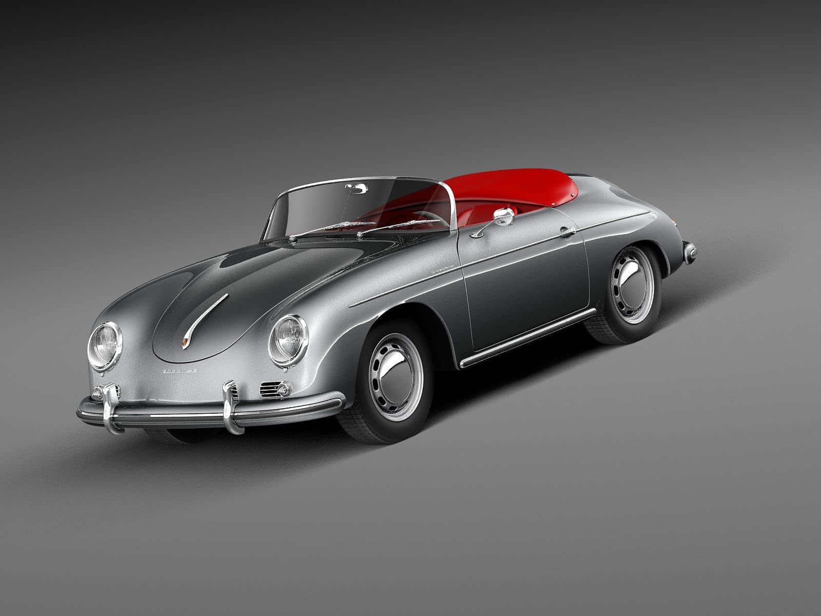 3d porsche 356a 356 sport model