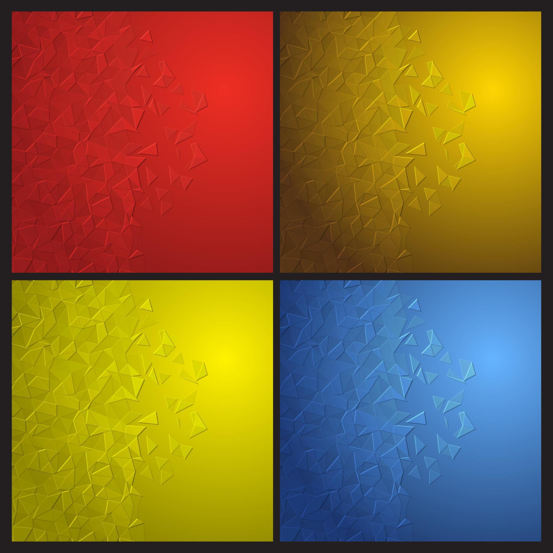 set of Abstract Geometric backgrounds. Polygonal vector design ...