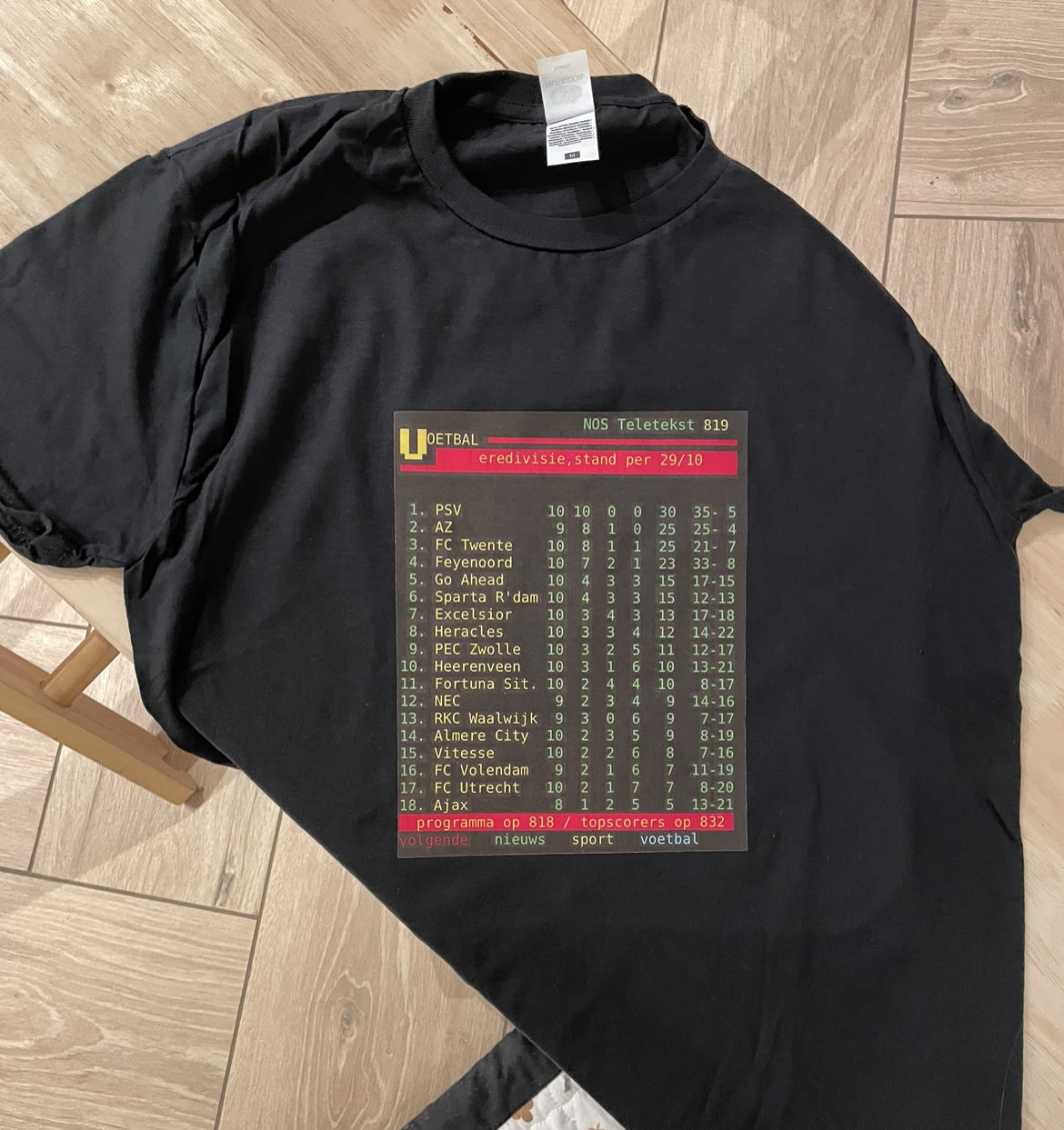 T-shirt Teletekst Eredivisie – Studio Joon