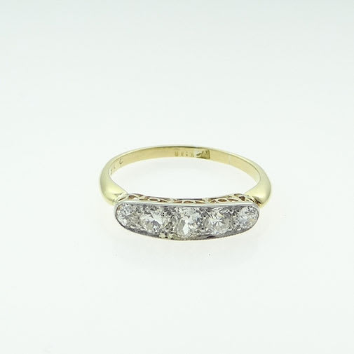 Antique 18ct Gold Five Stone Diamond Ring | The Jewellery Warehouse