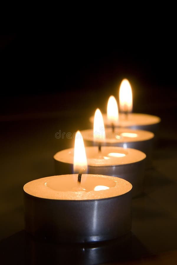 Four candles stock image. Image of christmas, relaxation - 163487785