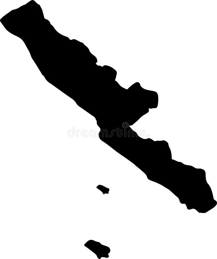 Bengkulu Indonesia Silhouette Map with Transparent Background Stock ...