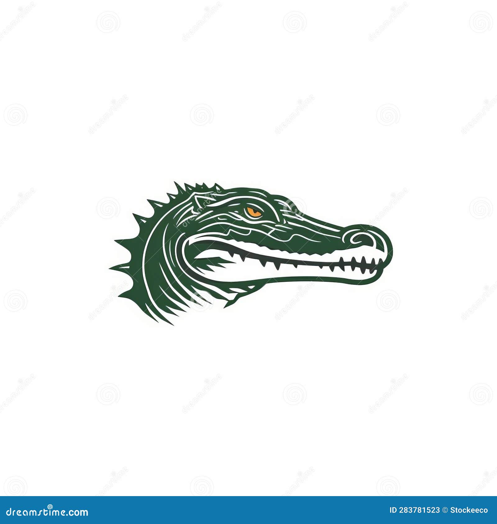 Minimalistic University of Florida Alligator Logo Design Stock ...