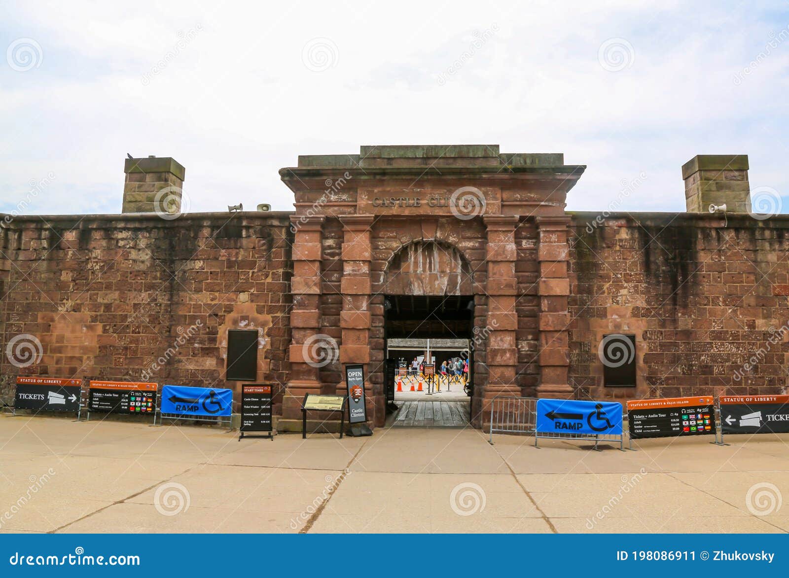 Castle Clinton National Monument at the Battery Park in Lower Manhattan ...