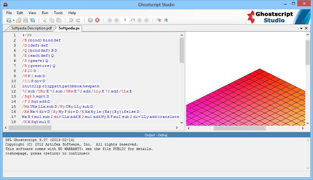 Ghostscript Studio 1.0.3 - Download, Screenshots