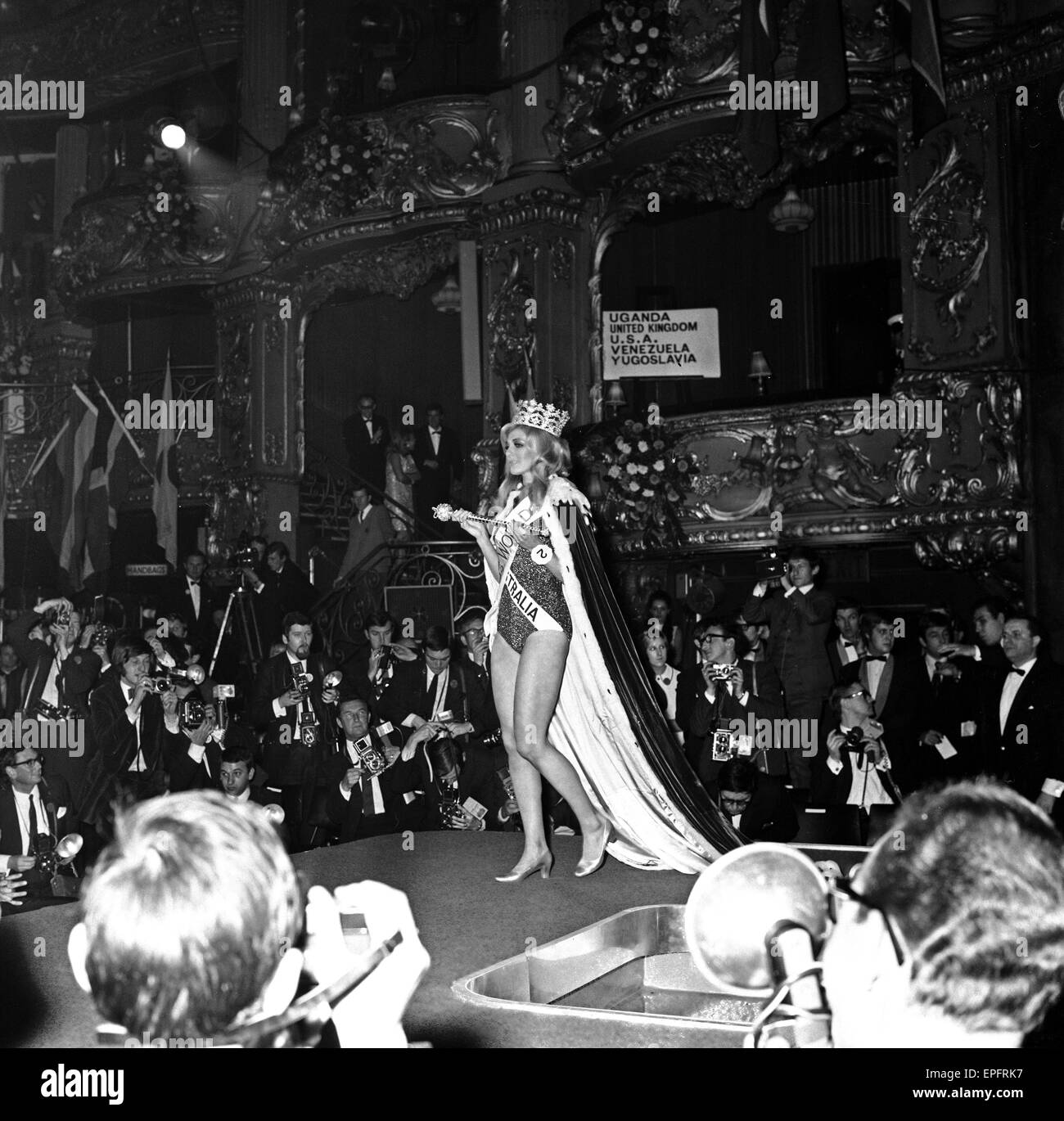 Miss World 1968, held at Lyceum Theatre, London, 14th November 1968 ...