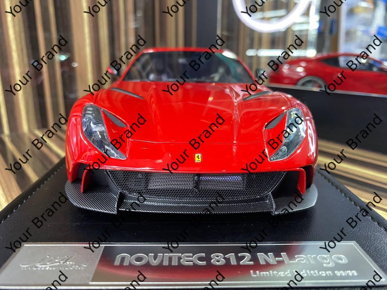 1/18 Diecast Ferrari 812 N-Largo Novitec Red IVY Models Scale Model Ca ...