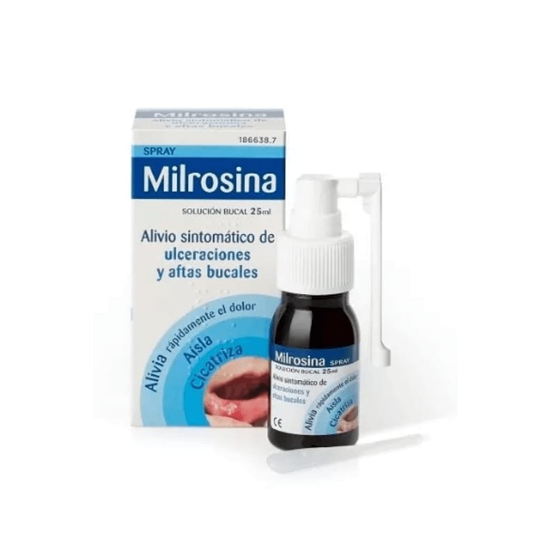 Milrosina Spray Bucal Aftas Bucales 25 ml - Alivio Sintomático