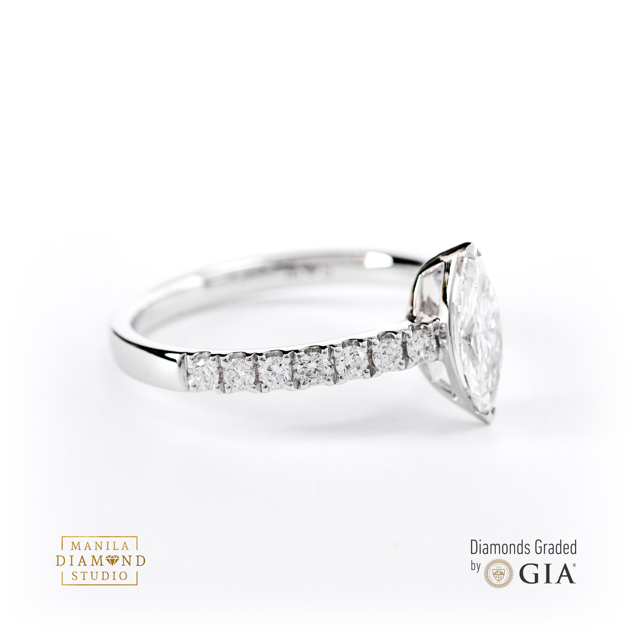 0.50 Carat Marquise GIA Diamond Ring - Manila Diamond Studio