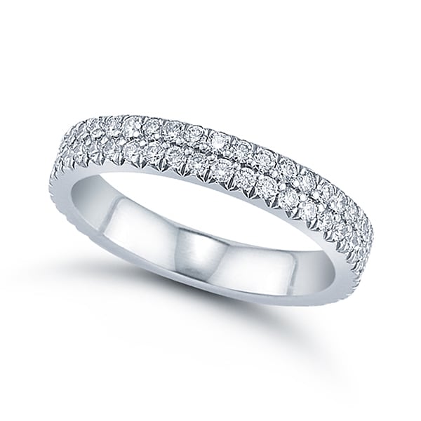 Double Row Micro Pave Band - Women