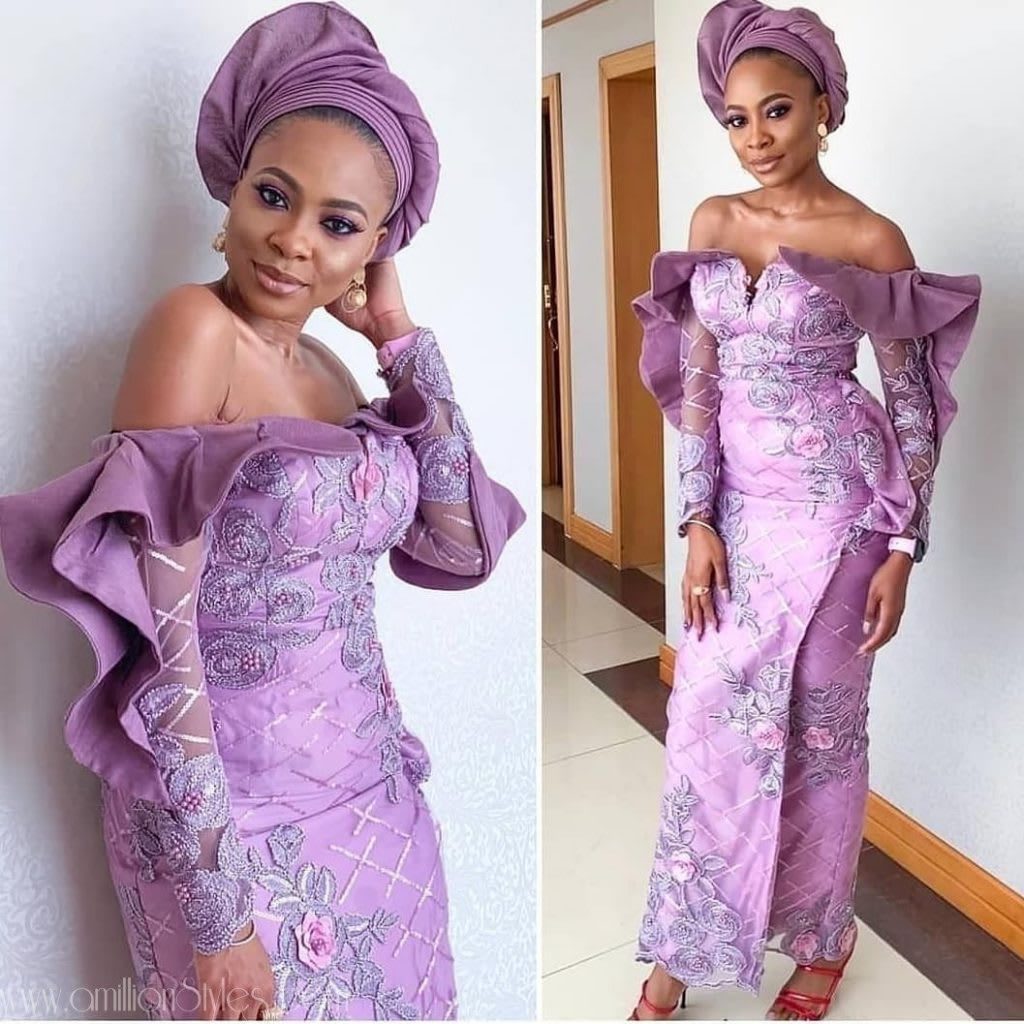 70 Latest Aso Ebi Lace Styles For Ladies 2023 - MyNativeFashion