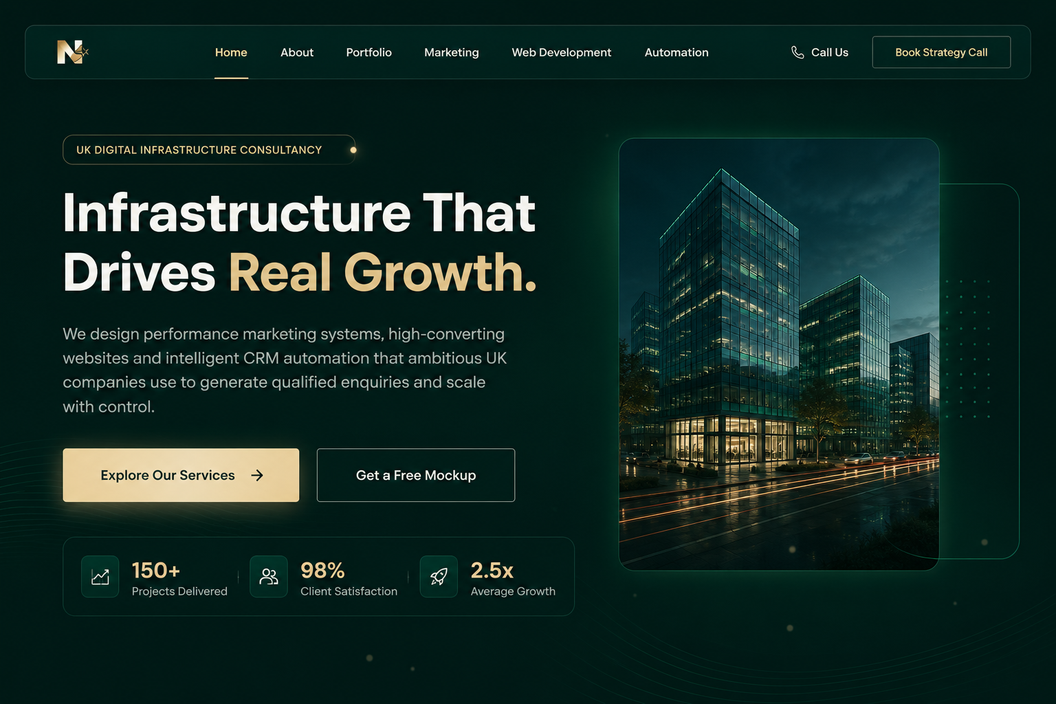 Full-service digital agency website and platform developed by Xstar