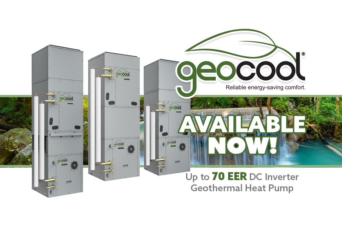 GEOCOOL systems in a line, available now, up to 70 EER
