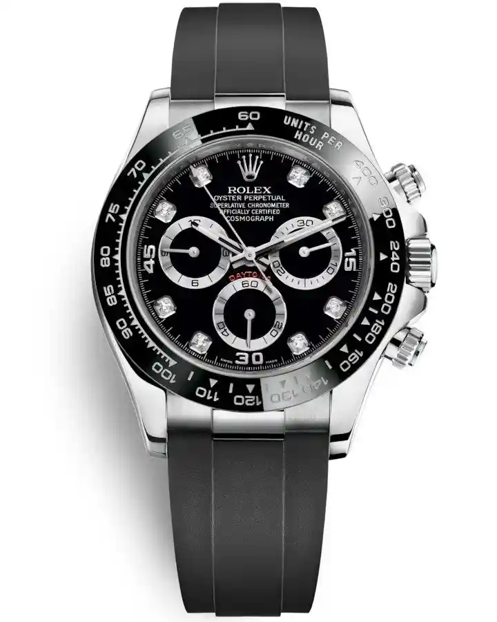 Rolex Cosmograph Daytona White Gold / Cerachrom / Black - Diamond / Oysterflex thumbnail 1